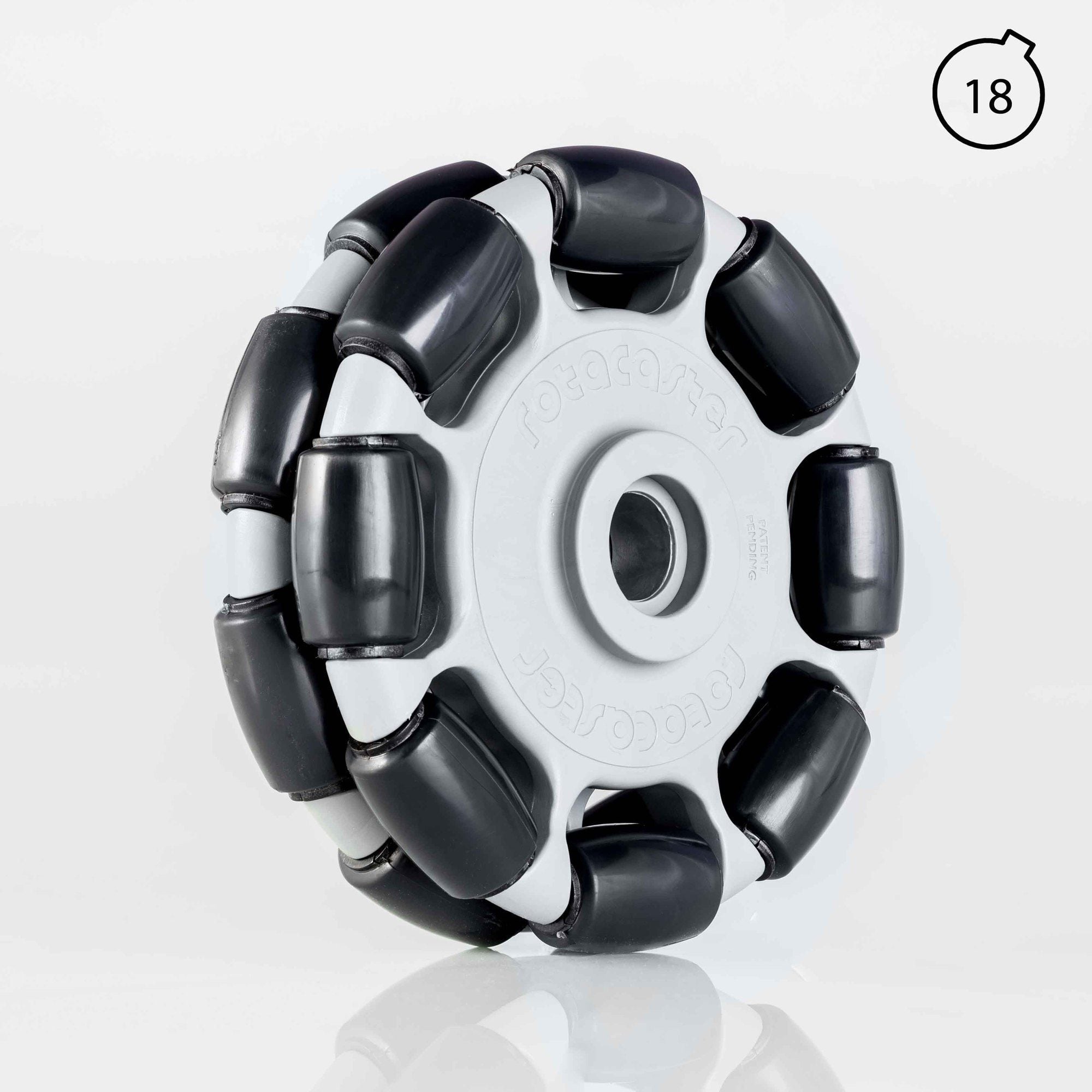 Rotacaster 125mm Double Polyurethane Roller /-18mm keyed bore