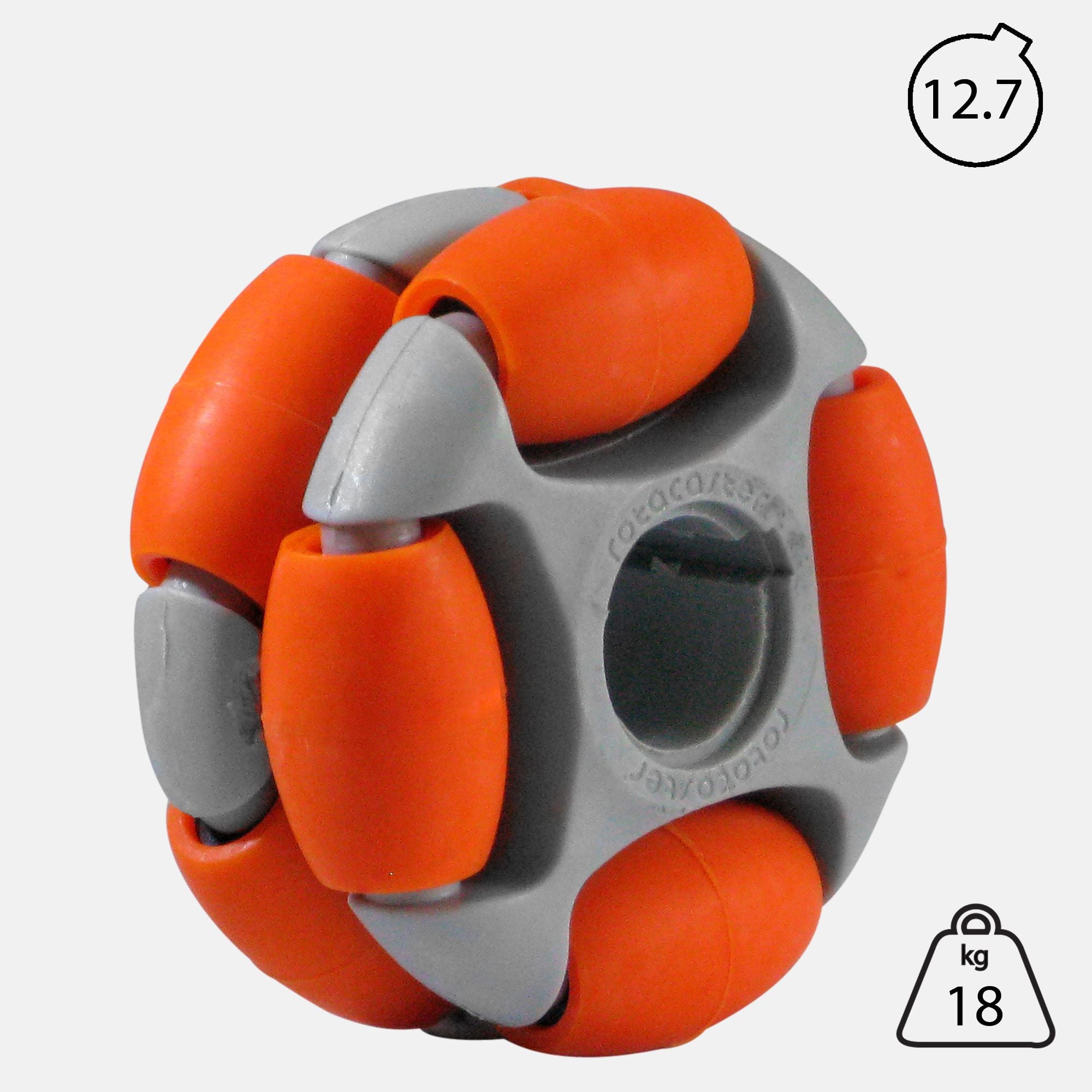 Rotacaster 48mm Double (65A) medium polyurethane roller/- 12.7mm Keyed Bore