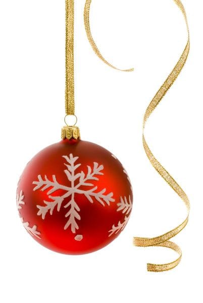Image Gold - Christmas Gift - Bauble and Ribbon