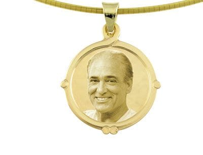 Gift of Comfort - Photo Engraved Gold Pendant: Image Gold